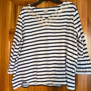 Chicos embellished long sleeve t-shirt